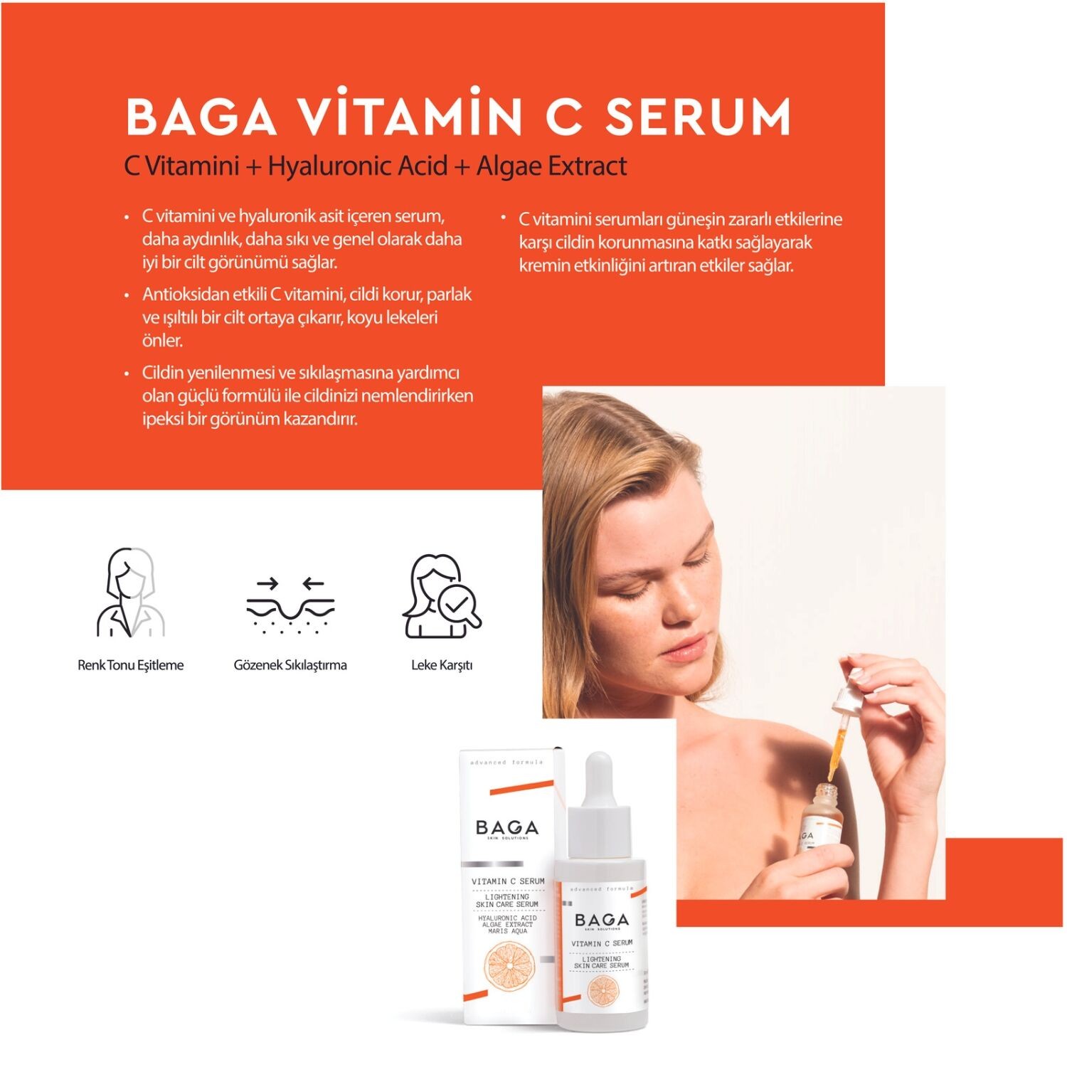 Vitamin C Serum (C Vitamini + Hyaluronic Acid + Algae Extract)