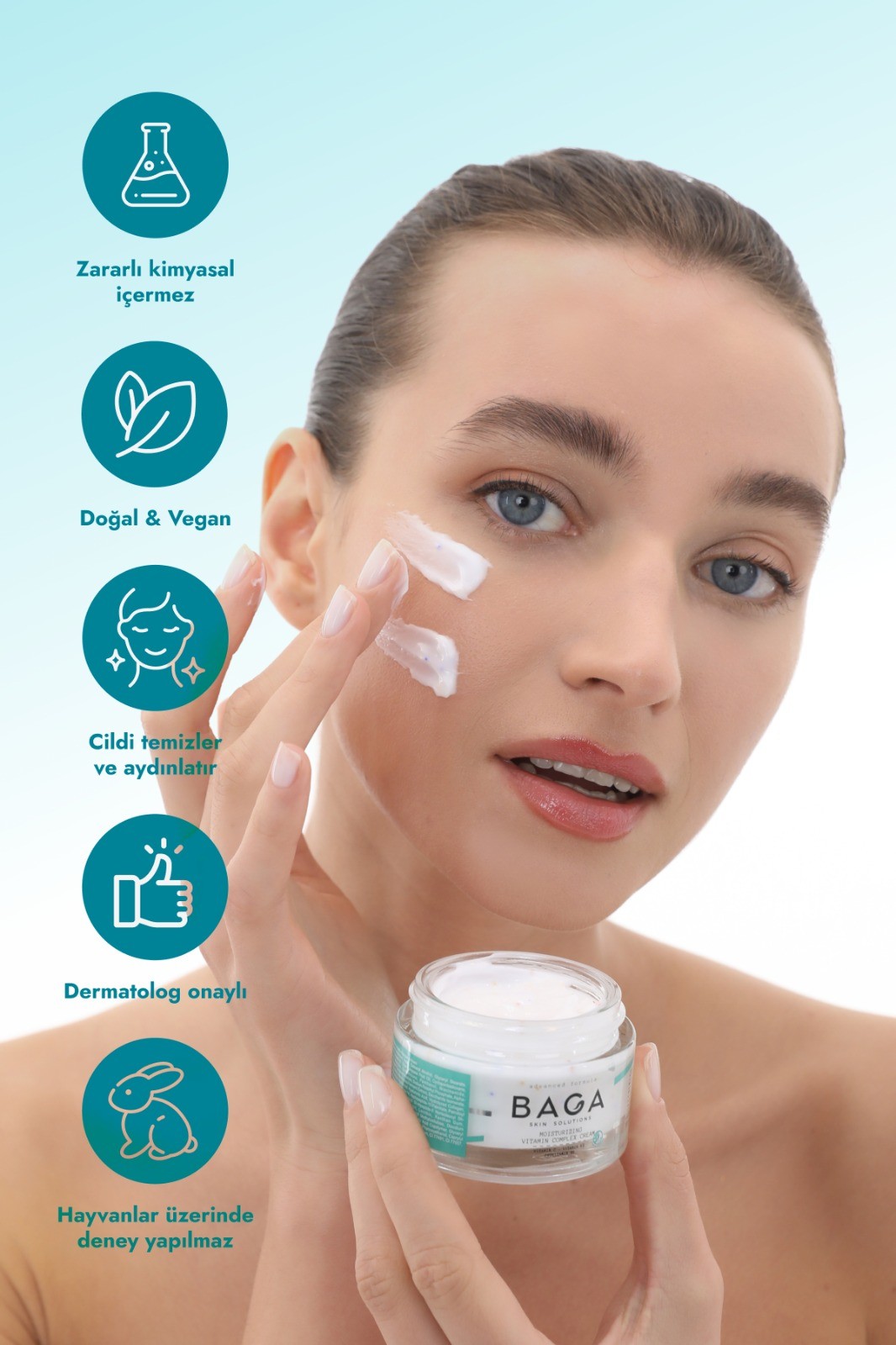 Baga Vitamin Kompleks Krem & Vitamin Kompleks Serum & Hassas Peeling Krem 3'lü Set