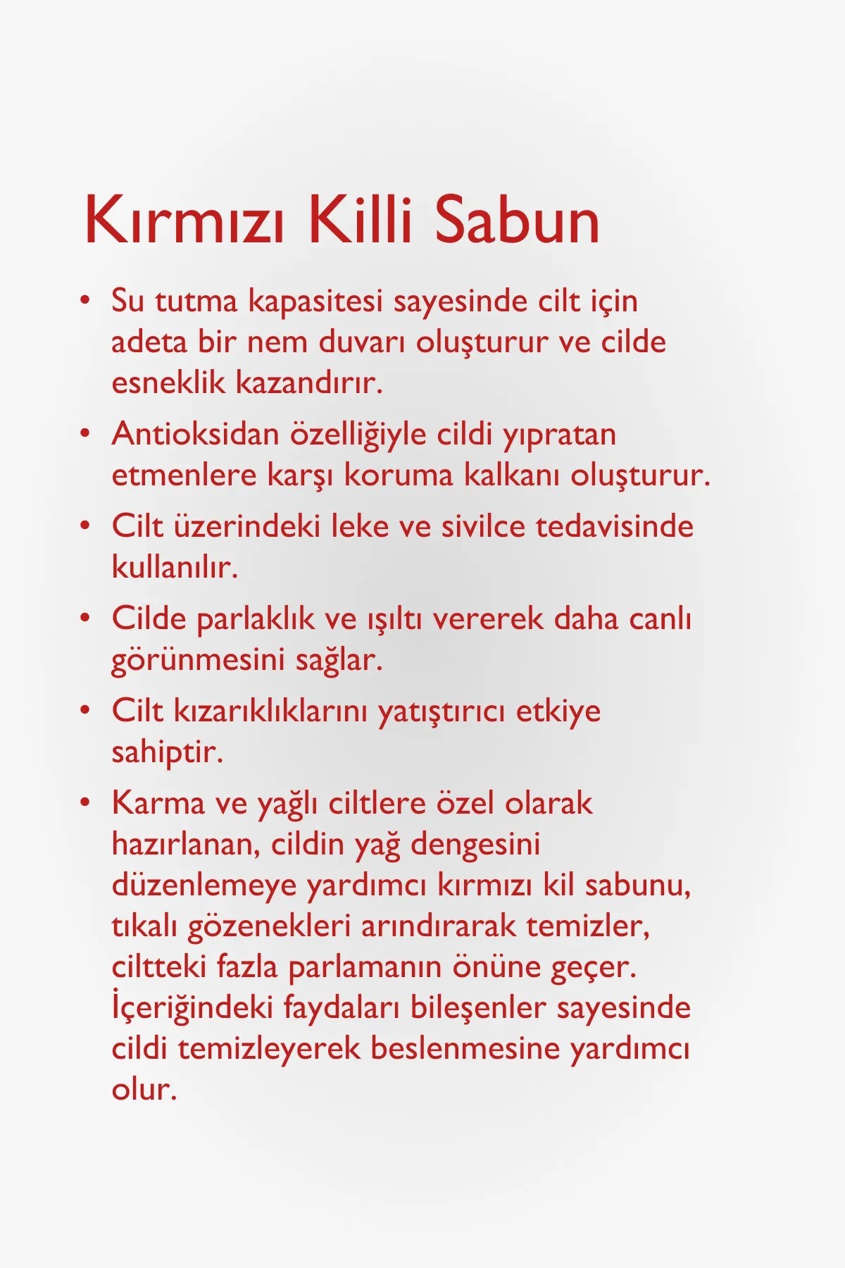 Baga Kırmızı Killi Sabun 125 Gr