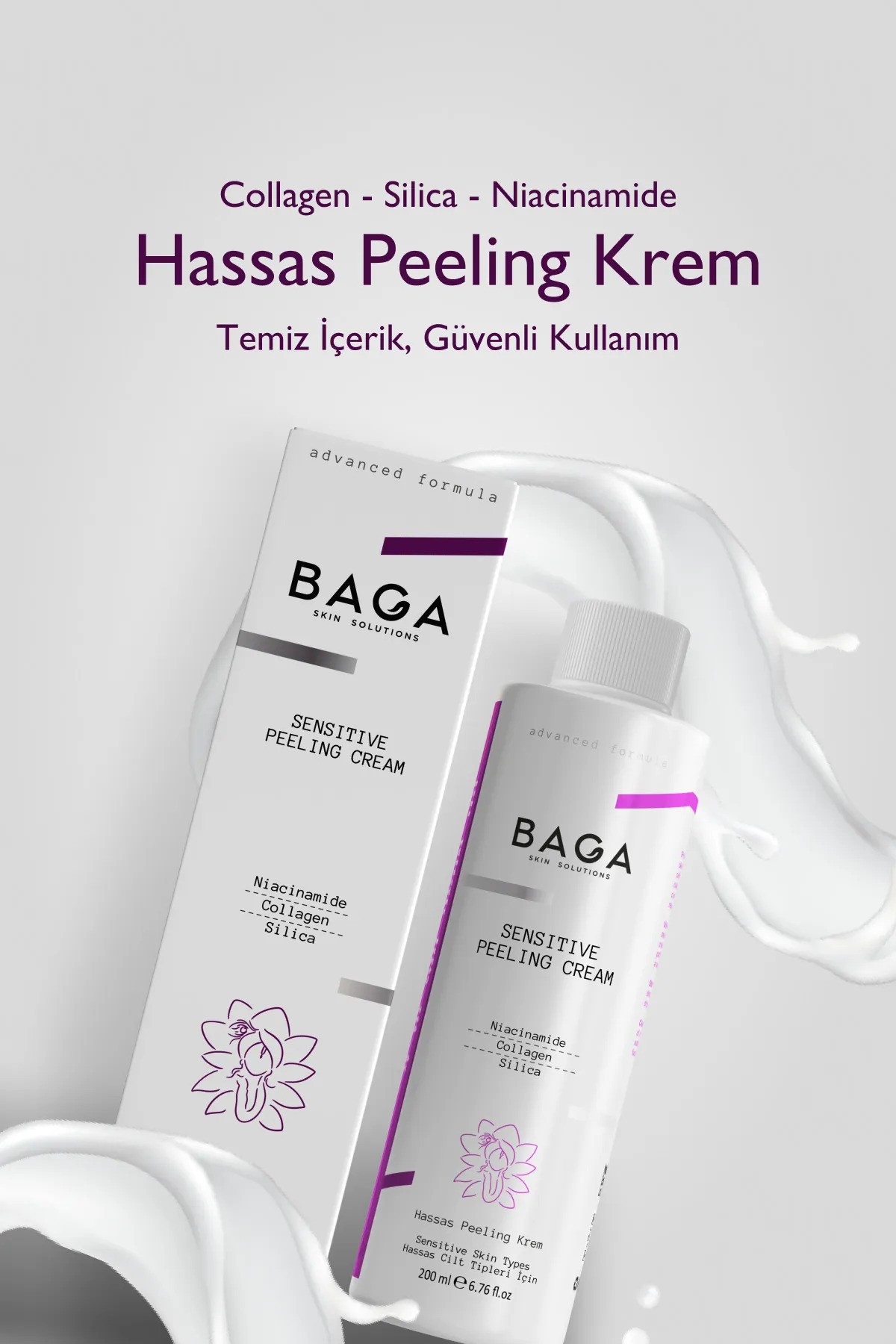 Baga Aydınlatıcı,Yoğun Nemlendirici Peeling Krem 200 Ml