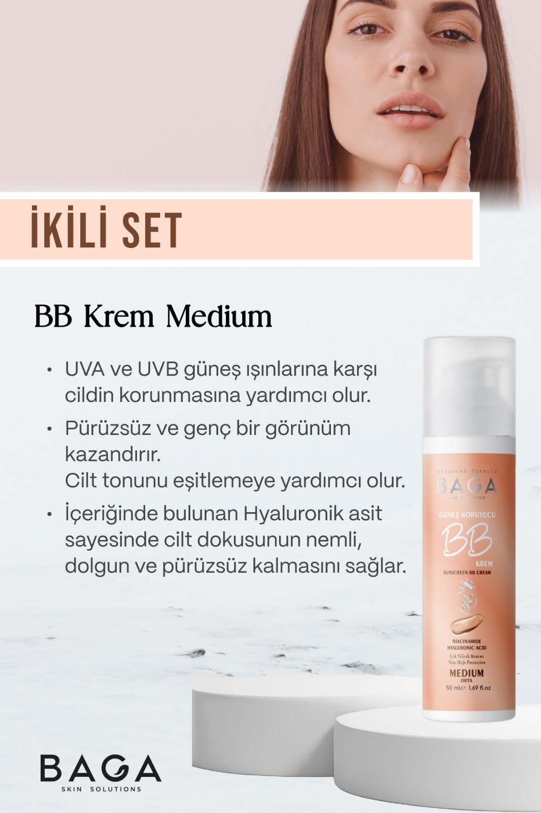 Baga BB Krem Light & BB Krem Medium İkili Set