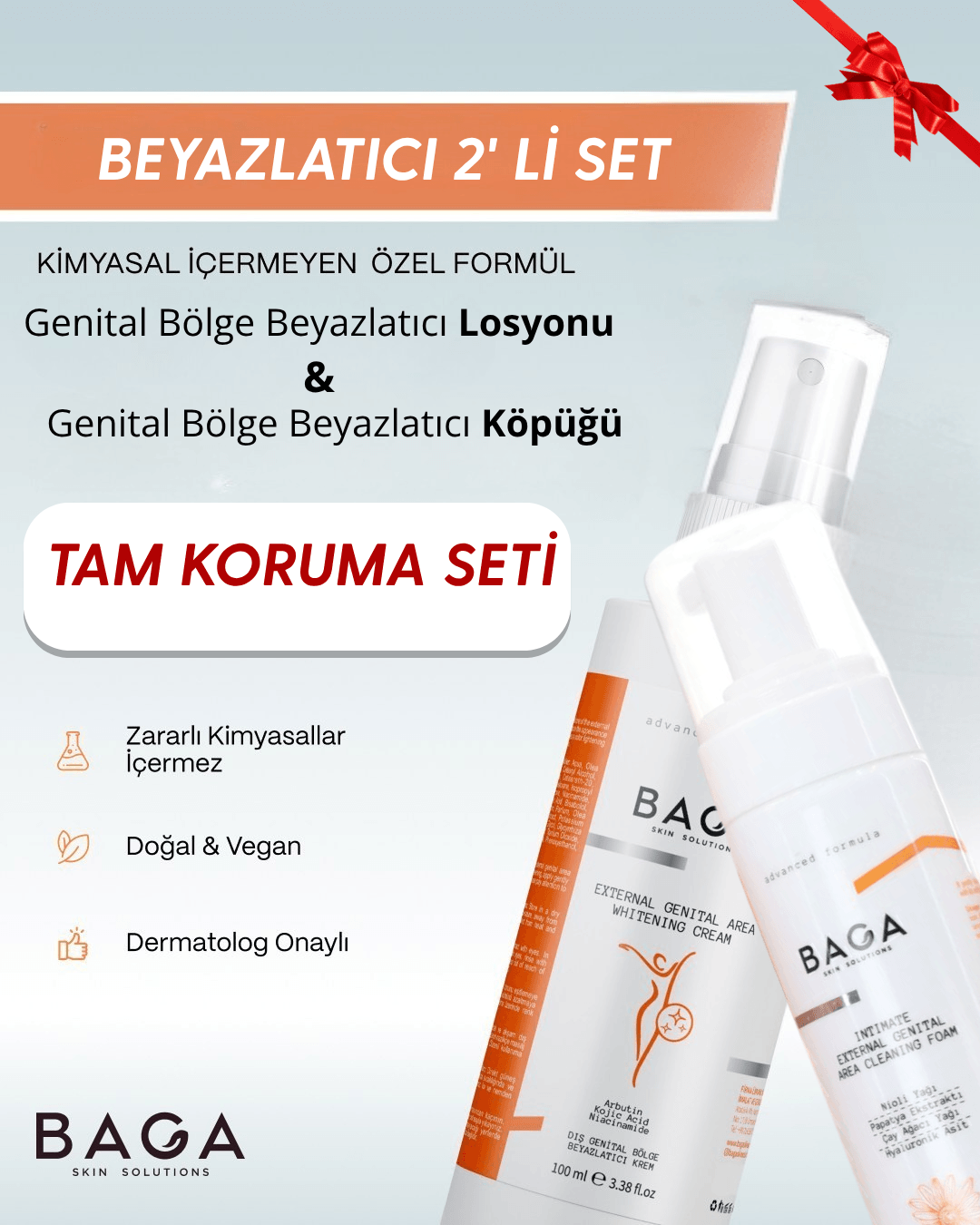 Genital Bölge Beyazlatıcı & Genital Bölge Temizleme Köpüğü