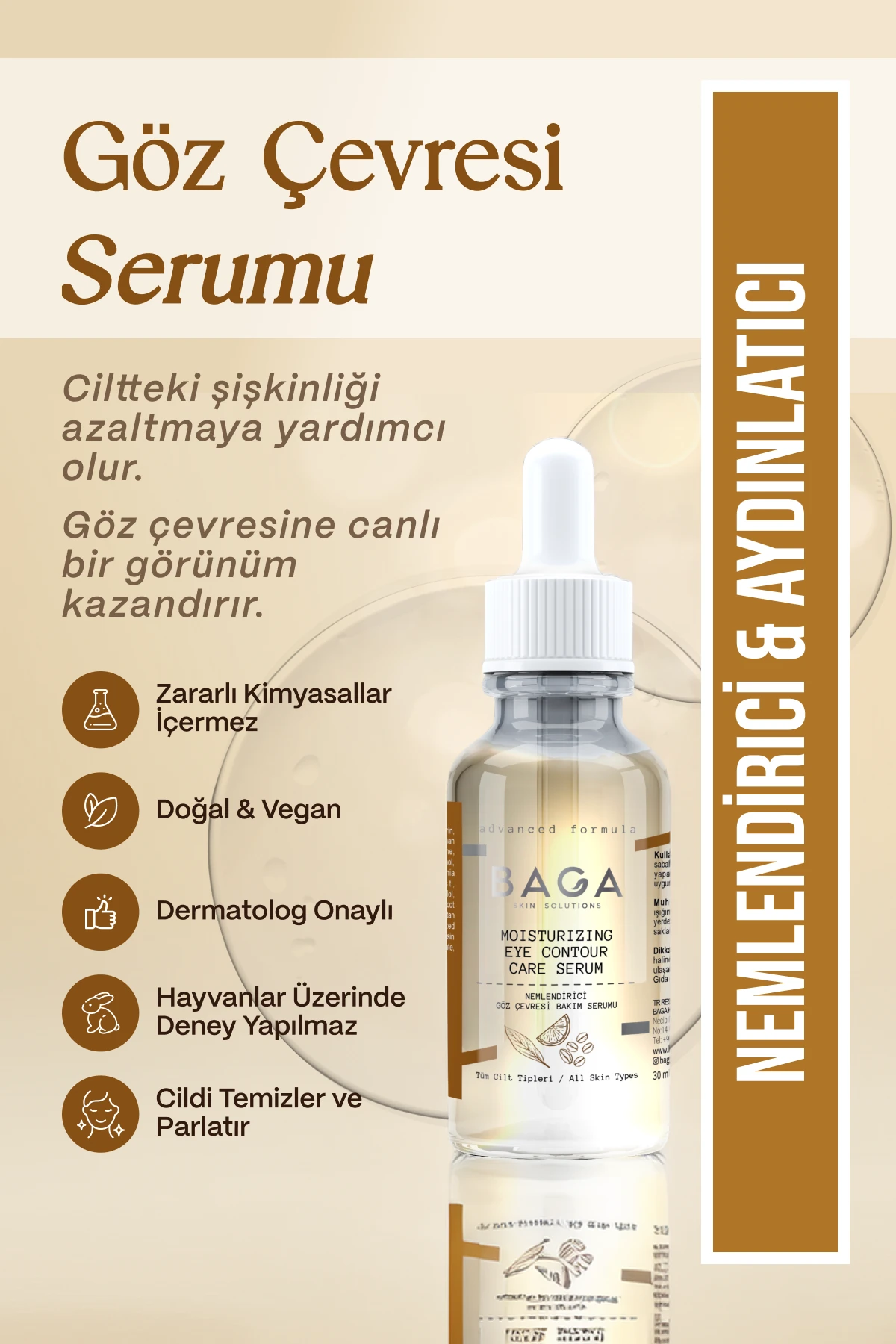 Aydınlatıcı Caffeine Serum (5% Caffeine + C Vitamini)