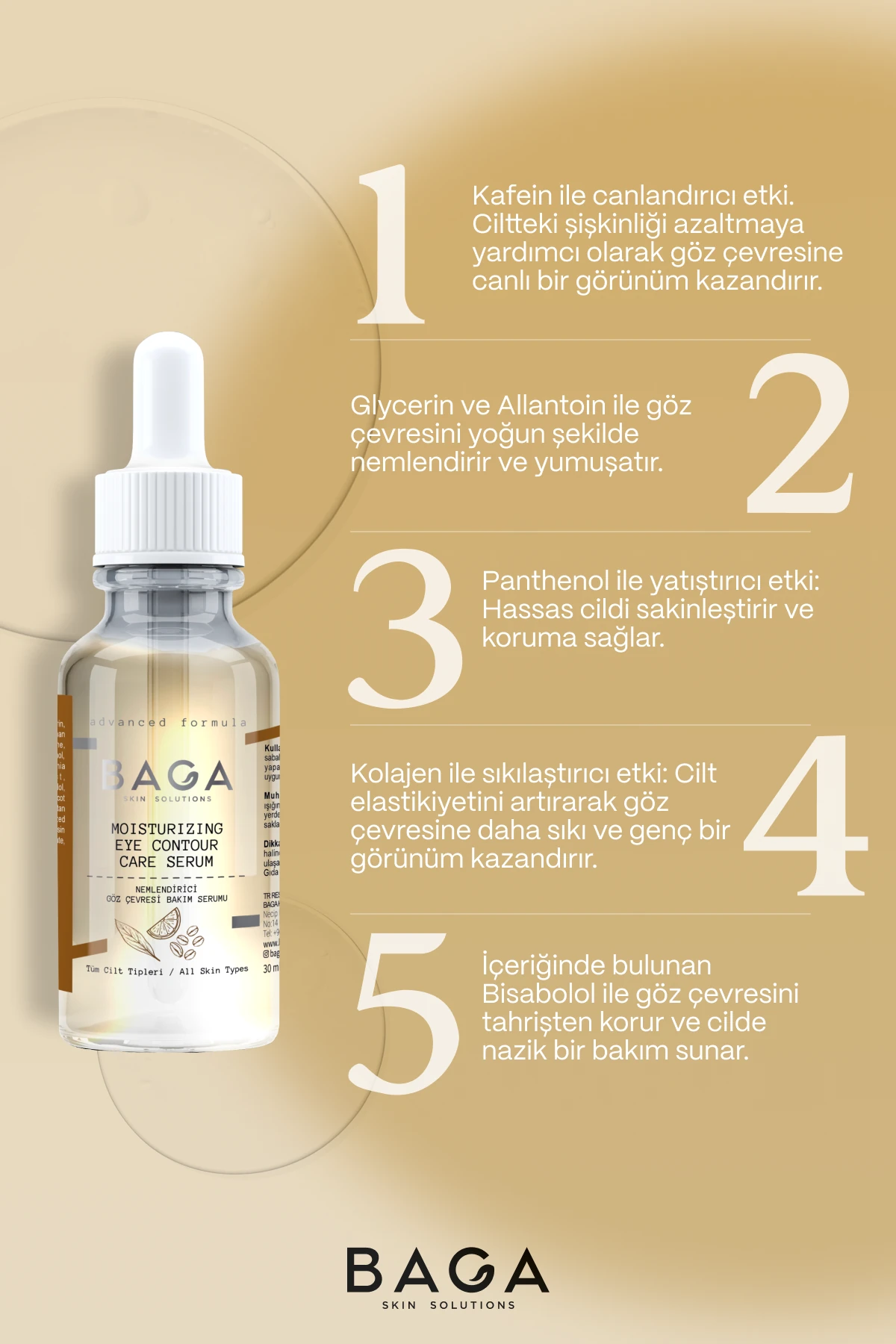 Aydınlatıcı Caffeine Serum (5% Caffeine + C Vitamini)