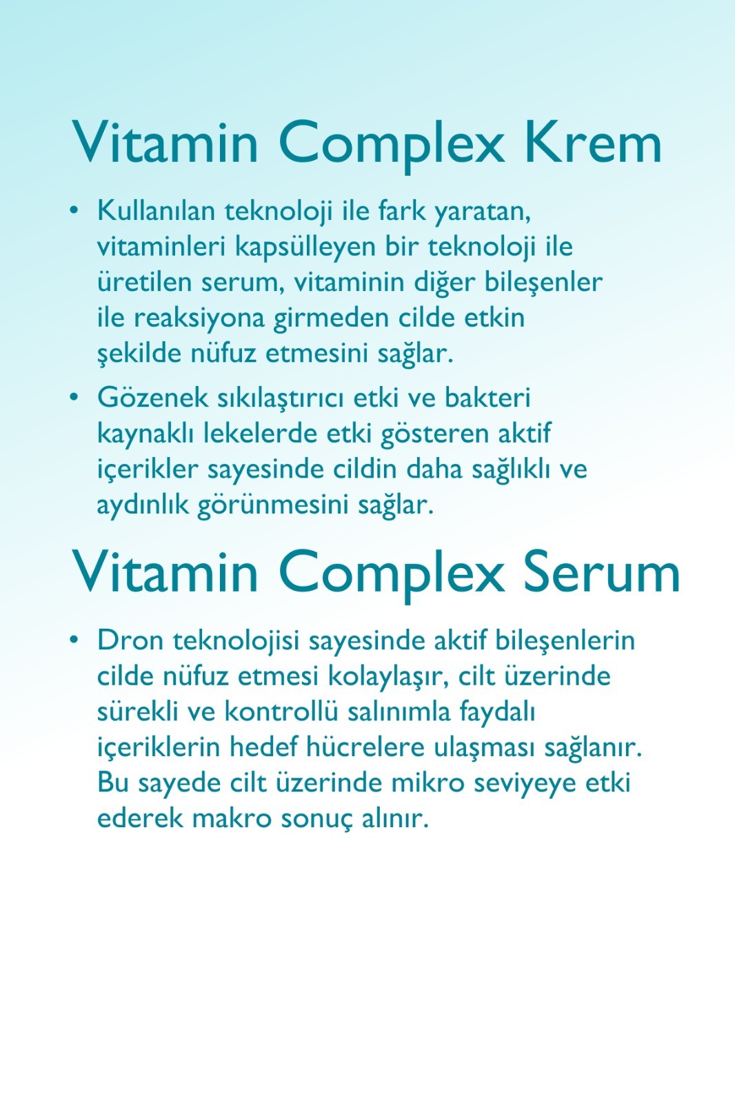 Baga Vitamin Kompleks Krem & Vitamin Kompleks Serum & Hassas Peeling Krem 3'lü Set