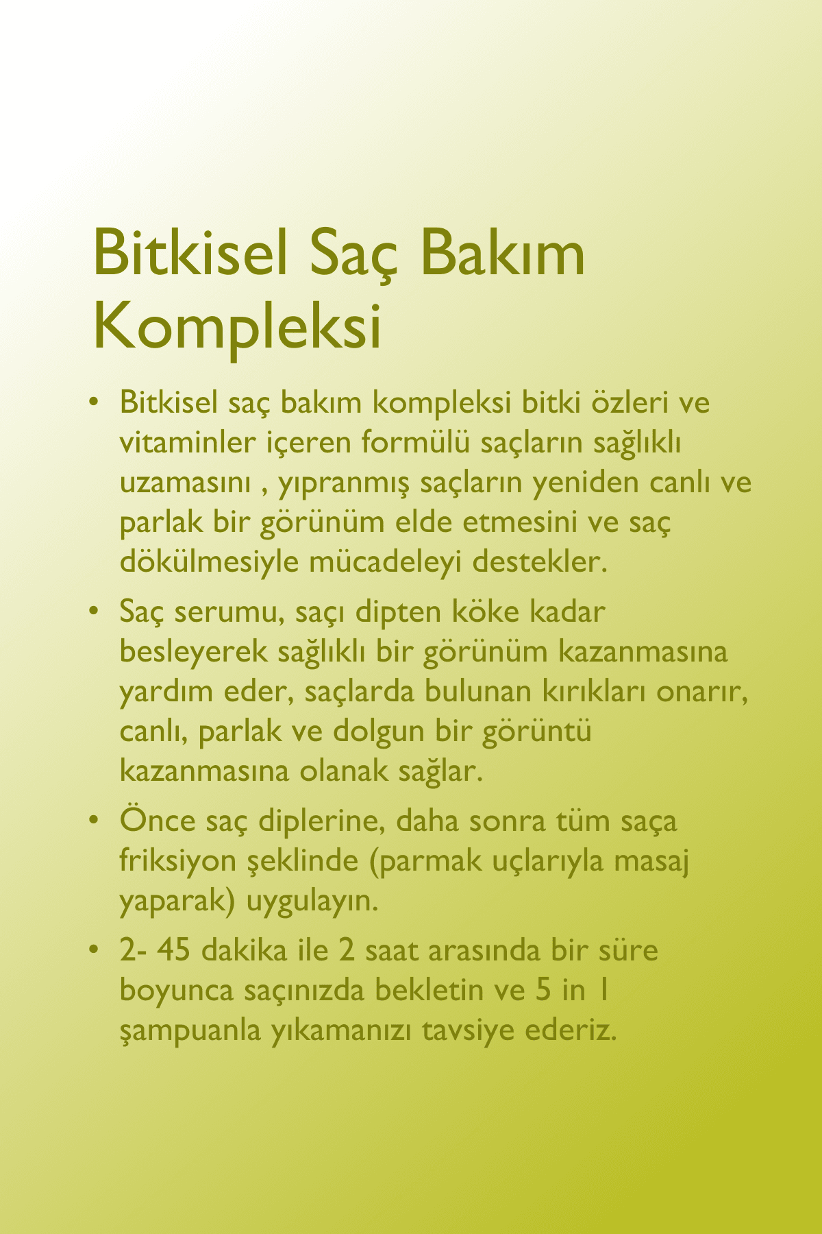 Bitkisel Saç Bakım Kompleksi