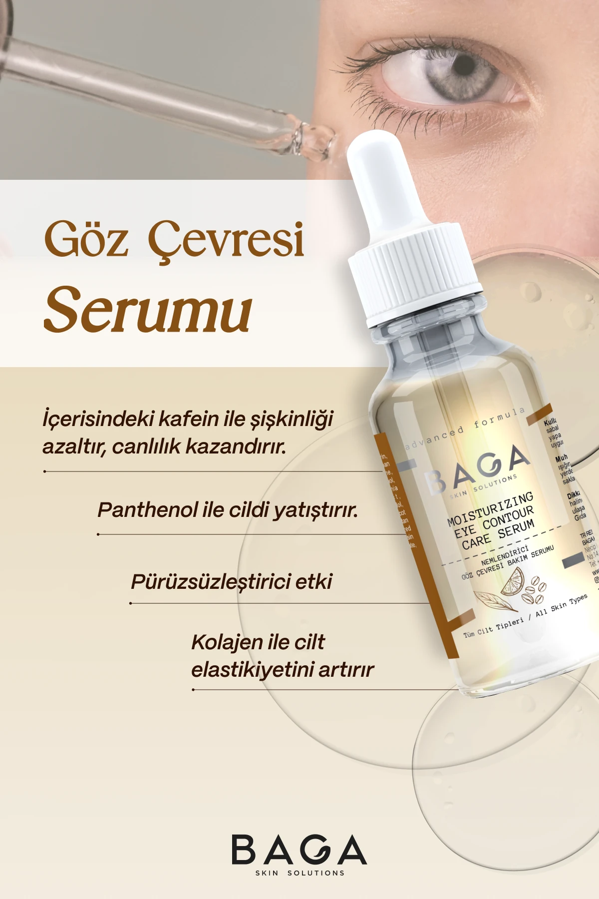 Aydınlatıcı Caffeine Serum (5% Caffeine + C Vitamini)