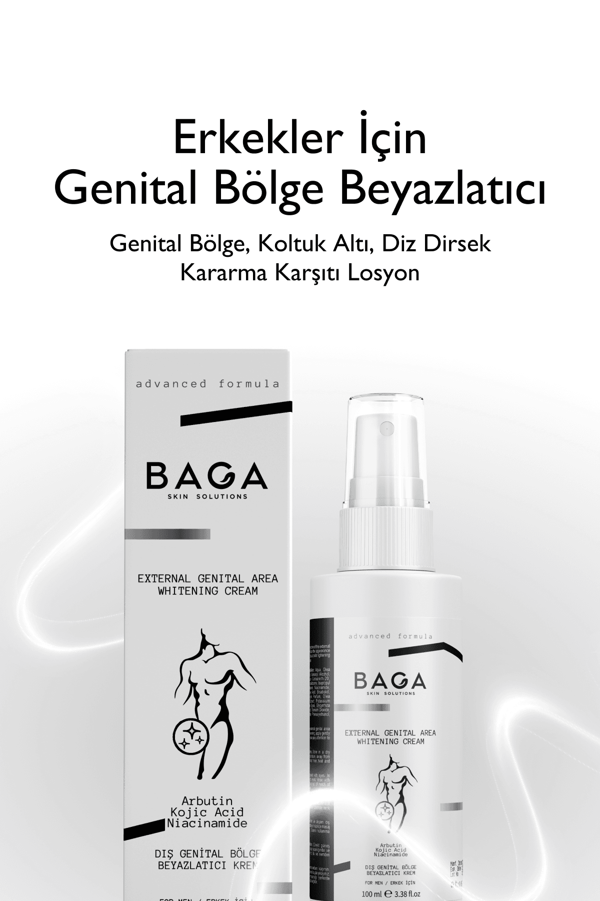 Baga Erkek Genital Bölge Beyazlatıcı Losyonu