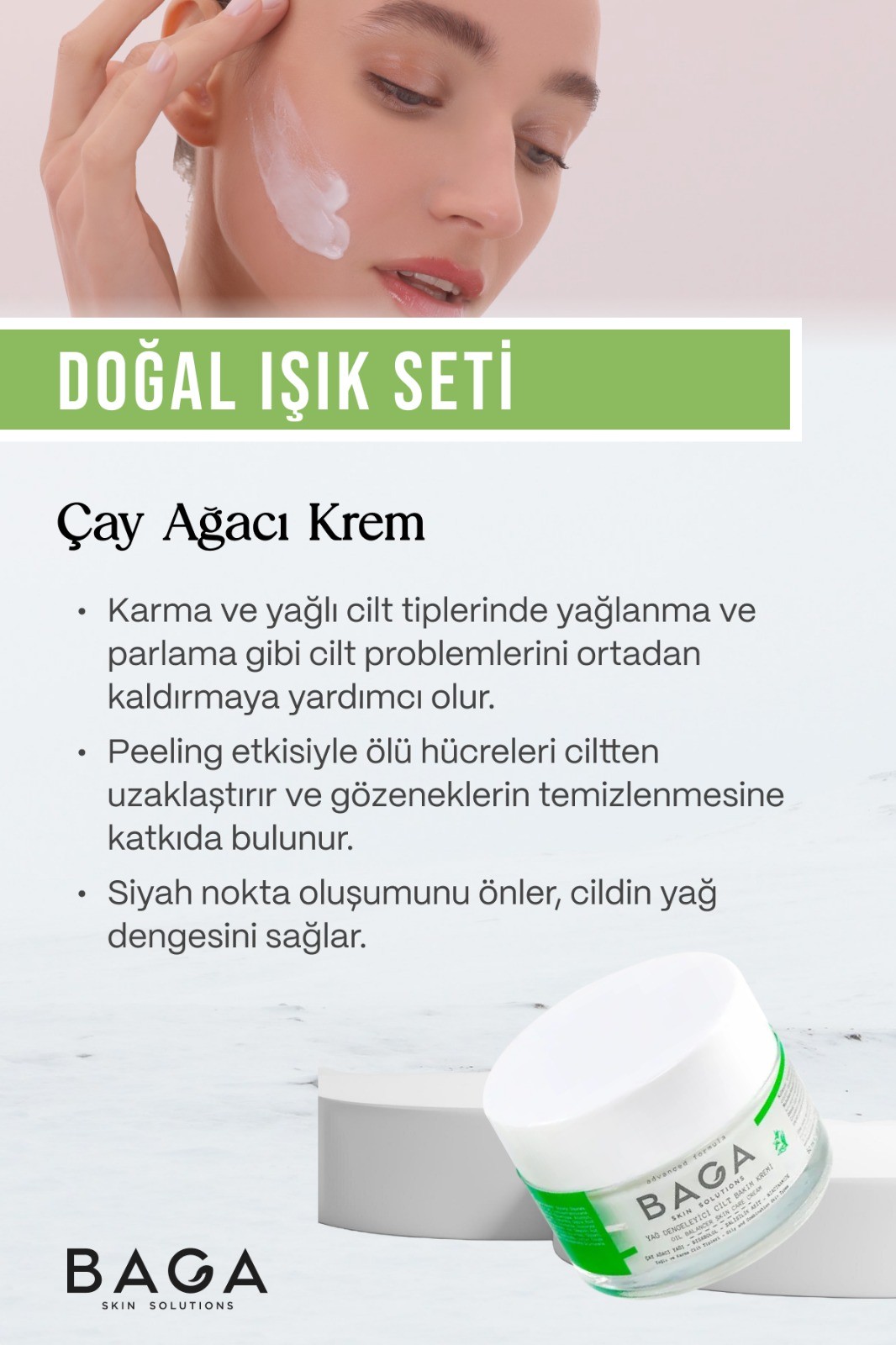 Baga Çay Ağacı Krem & BB Krem Light İkili Set