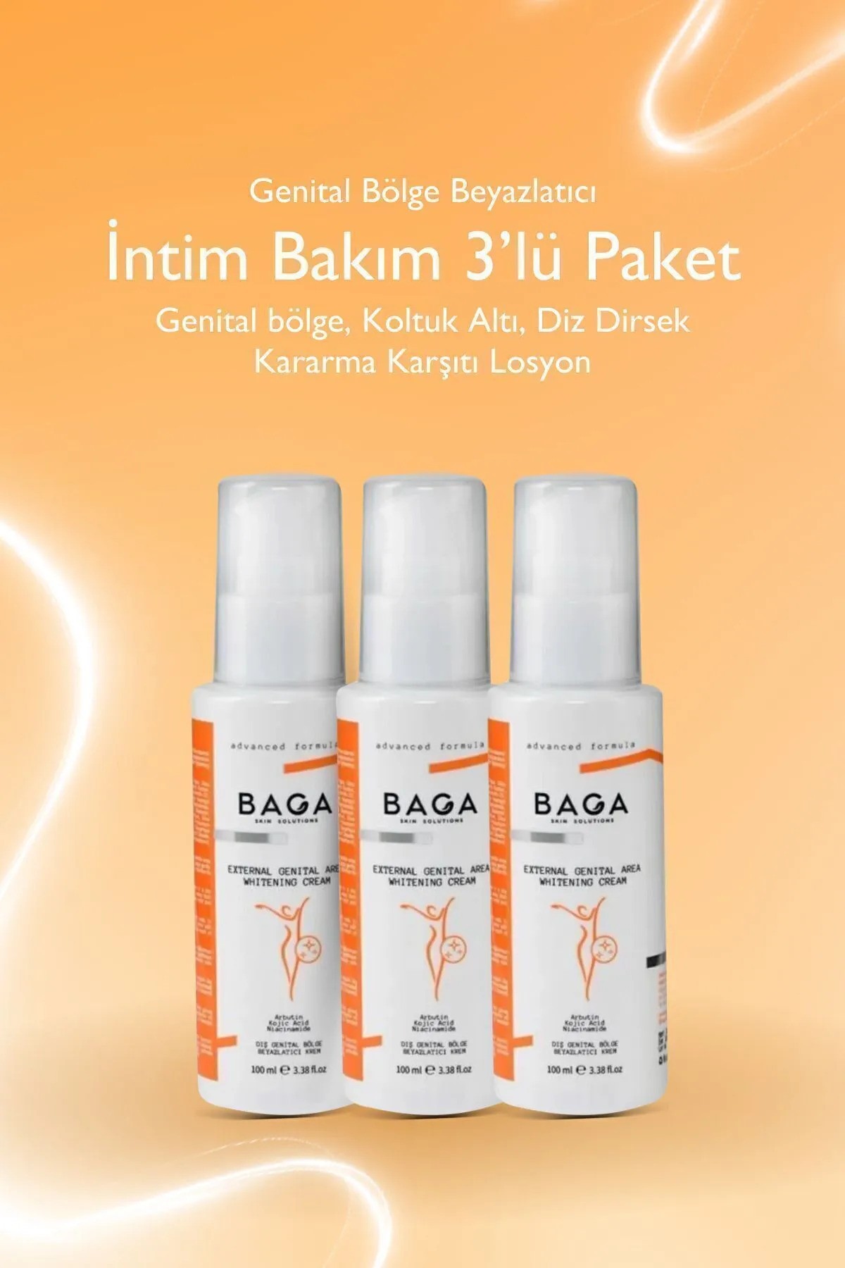 Baga Üçlü İntim Set Genital Bölge Beyazlatıcı