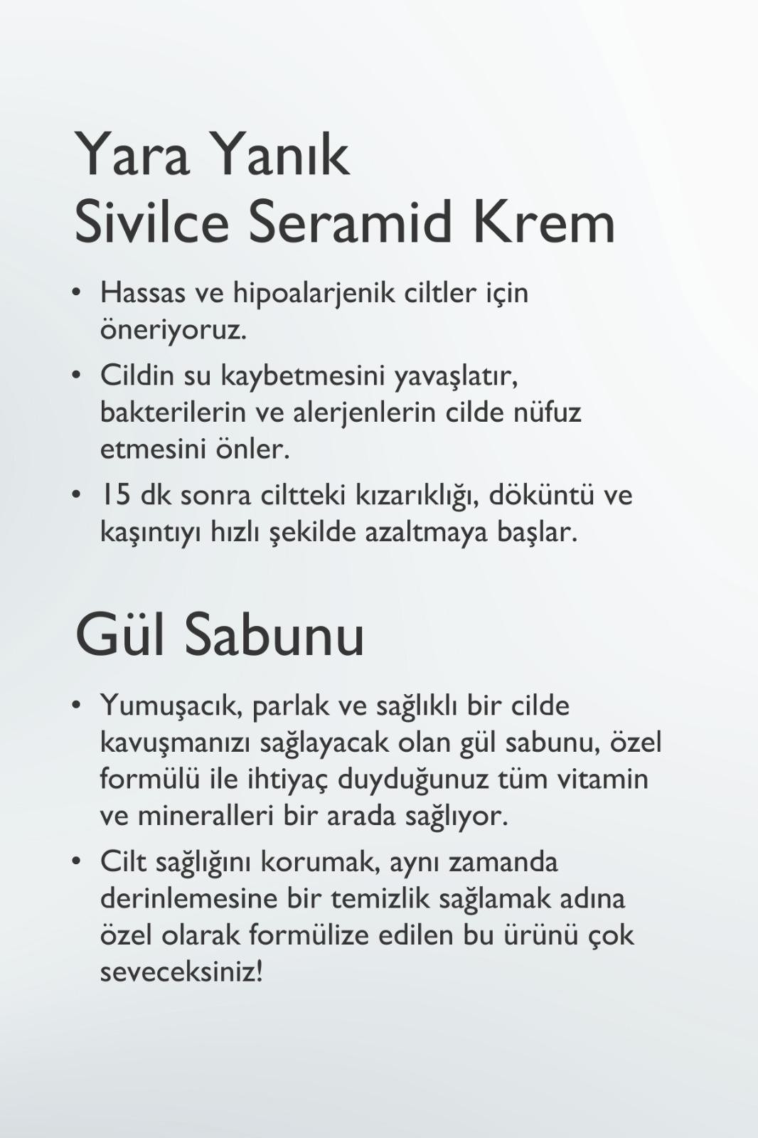 Baga Gül Sabun & Seramid Krem Set