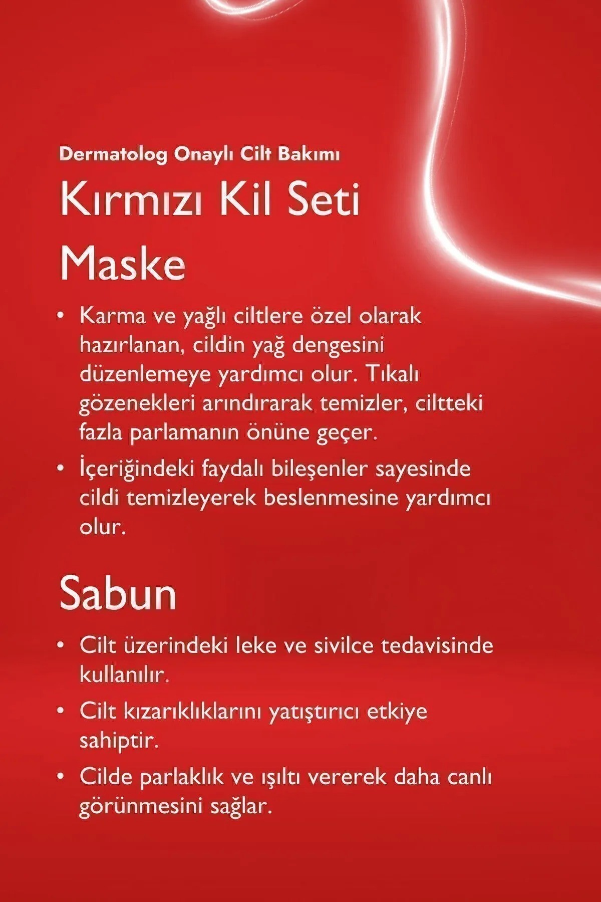  Baga Kırmızı Kil Seti Maske & Sabun