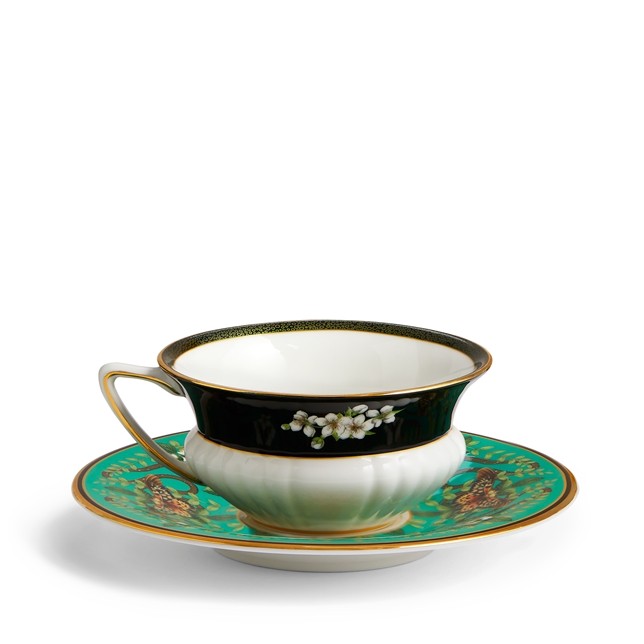 WEDGWOOD Wonderlust Emerald Forest Çay Fincanı ve Tabağı 1057270 0 image