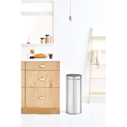 BRABANTİA FPP MATT STEEL NEW DOKUNMATİK ÇÖP KUTUSU 30L BRA 115462 0 image