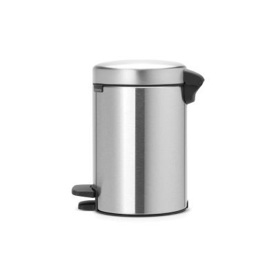 BRABANTİA NEWICON FPP MATT STEEL PEDALLI ÇÖP KUTUSU 3L 112164 0 image