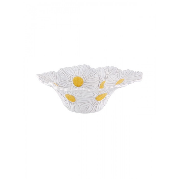 Bordallo Pinheiro-Maria Flor Beyaz Papatya Servis Kase 27cm 0 image