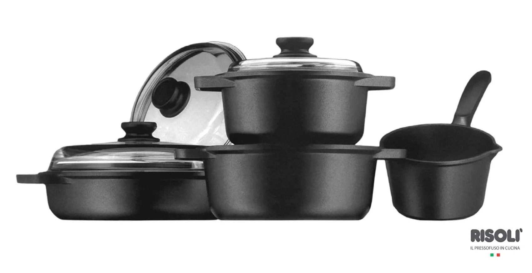 Risoli Black Plus Döküm 7 Prç Tencere Seti cover pic