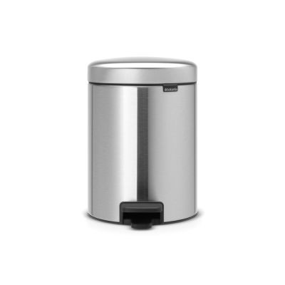 BRABANTİA NEWICON FPP MATT STEEL PEDALLI ÇÖP KUTUSU 5L 112102 cover pic
