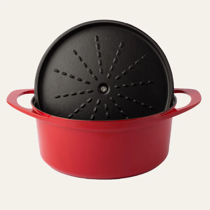 POT ART Magma Derin Döküm Tencere 28 cm Parlak Kırmızı 0 image