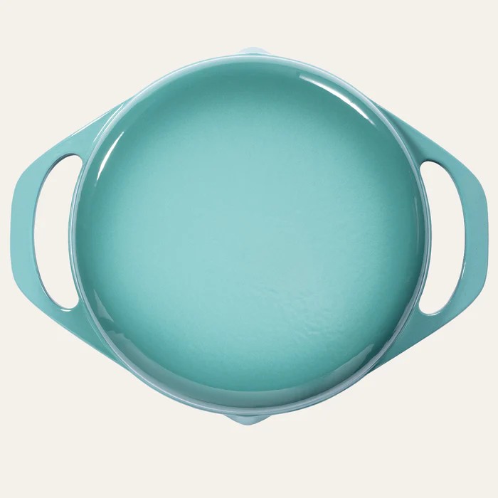 POT ART Nikko Çift Kulplu Izgara Döküm Tava 30 cm Degrade Turkuaz 0 image
