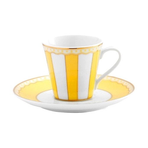 Noritake Carnivale Sarı Porselen Espresso Fincanı ve Tabağı 75ml cover pic