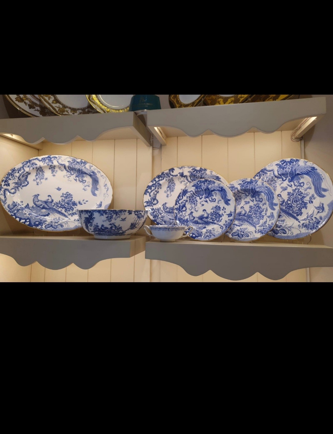 Royal Crown Derby Aves Blue 51 prç Yemek Takımı cover pic
