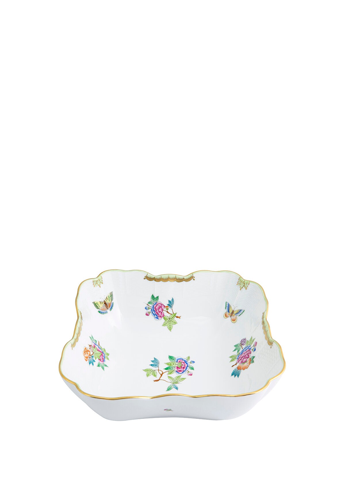 Herend Queen Victoria Porselen 25,5cm Kare Servis Tabağı cover pic