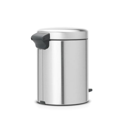 BRABANTİA NEWICON FPP MATT STEEL PEDALLI ÇÖP KUTUSU 5L 112102 0 image