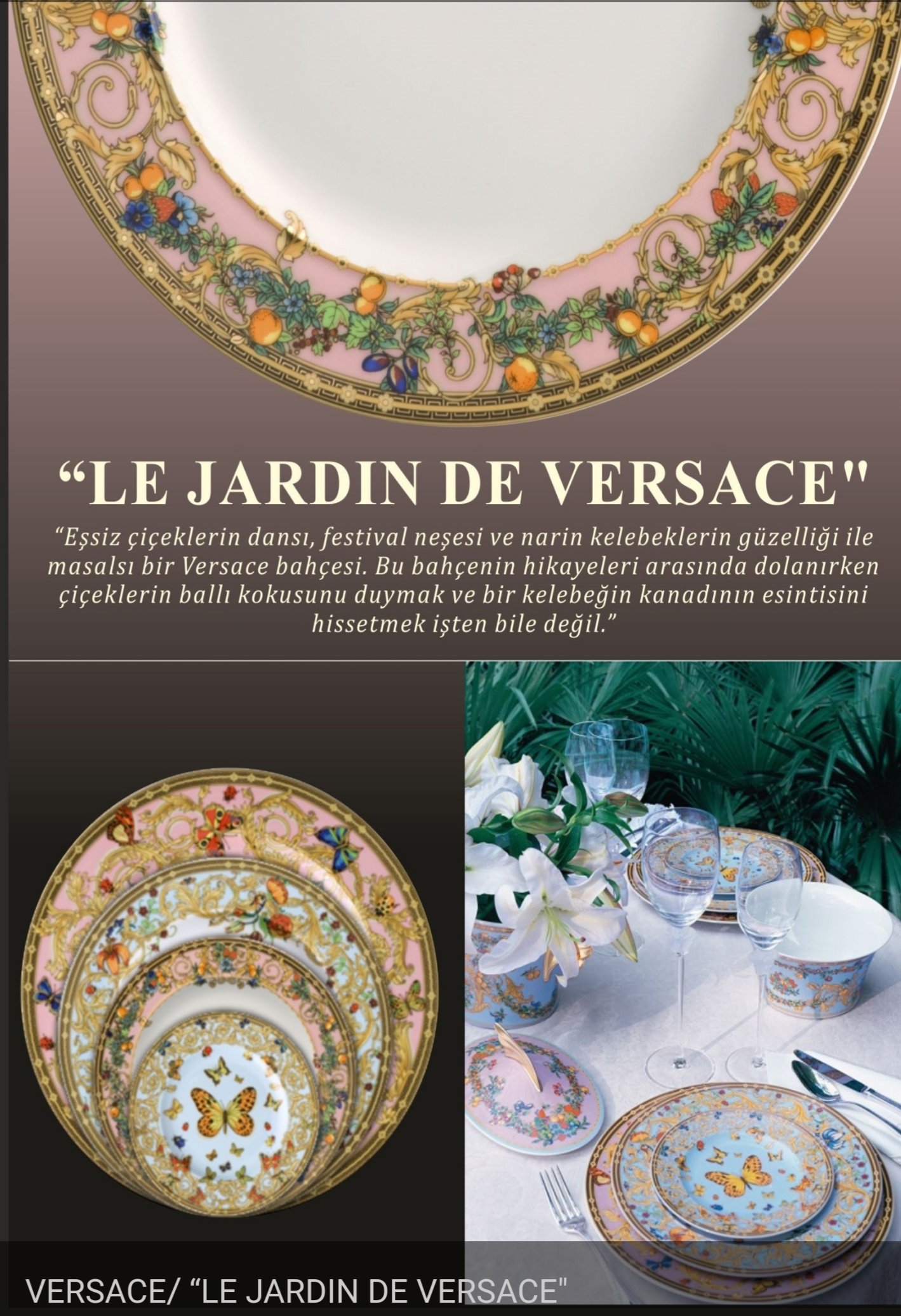 VERSACE LE JARDİN 34 cm Oval Tabak 0 image