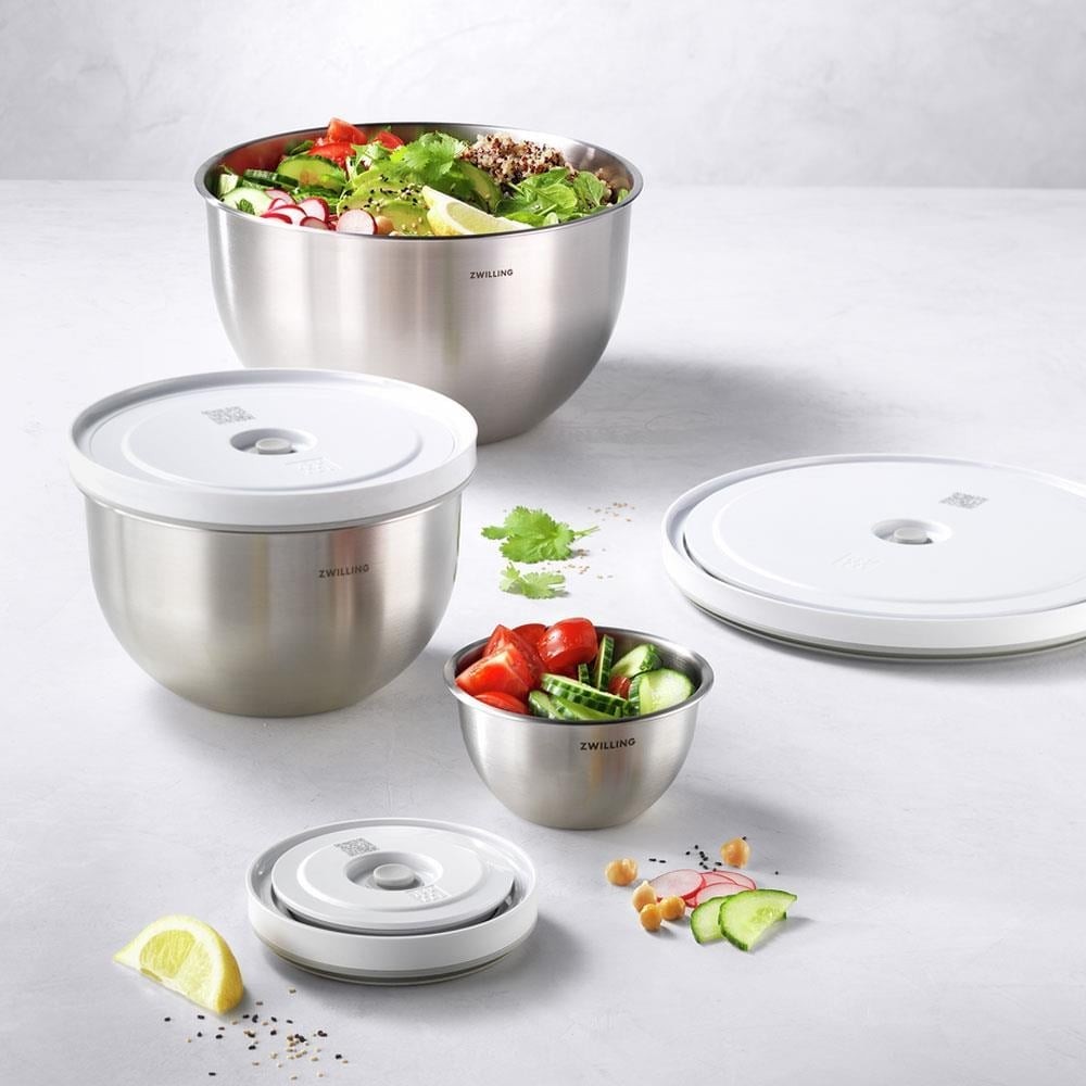 Zwilling Fresh & Save 3 Parça Paslanmaz Çelik Vakumlu Saklama Kase Seti S/M/L Boy cover pic