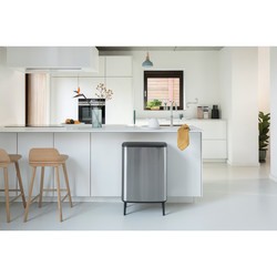 BRABANTİA BO FPP MATT STEEL HI DOKUNMATİK ÇÖP KUTUSU 60L 130267 0 image