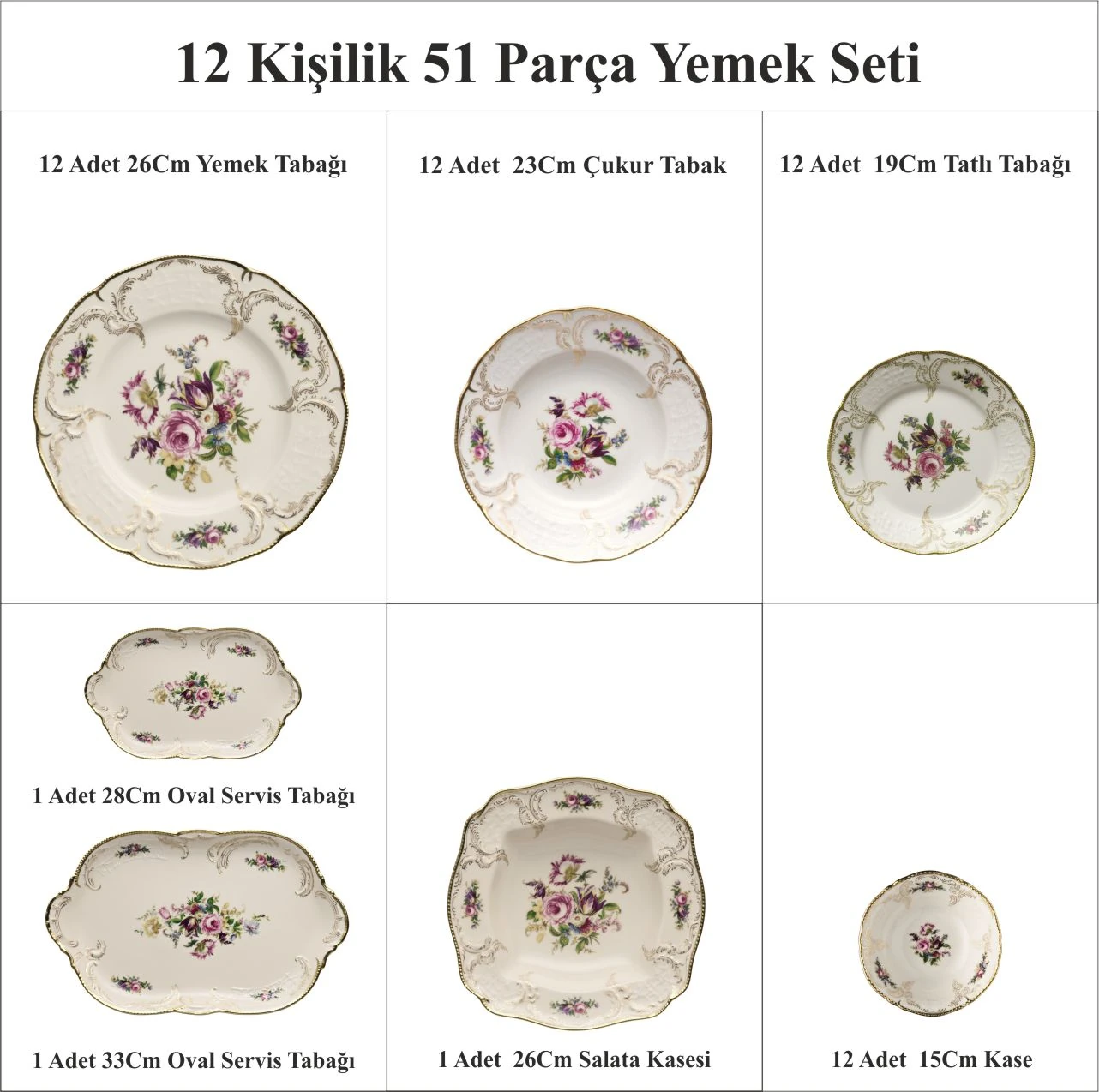 ROSENTHAL Sanssouci Diplomat 12 Kişilik Yemek Seti 51 Prç 0 image