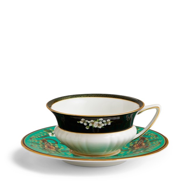 WEDGWOOD Wonderlust Emerald Forest Çay Fincanı ve Tabağı 1057270 cover pic