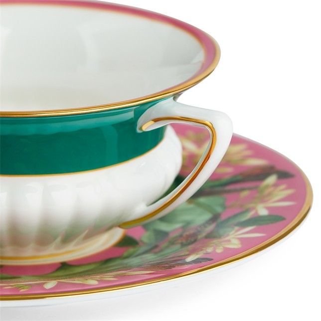 WEDGWOOD Wonderlust Pink Lotus Çay Fincanı ve Tabağı 0 image