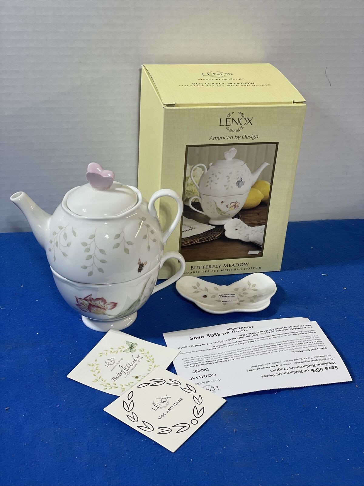 LENOX Butterfly Demlikli Fincan,Poşet Çay Tabağı LEN644723 cover pic