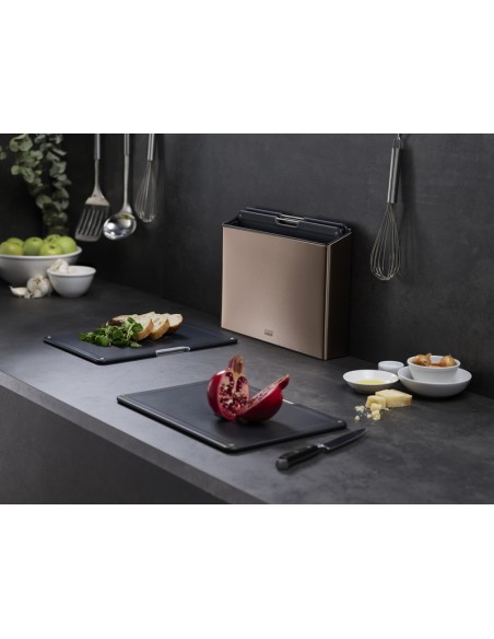Joseph Joseph Folio Standlı Kesme Tahtası 4 lü Pembe Altın SKU 60172 0 image