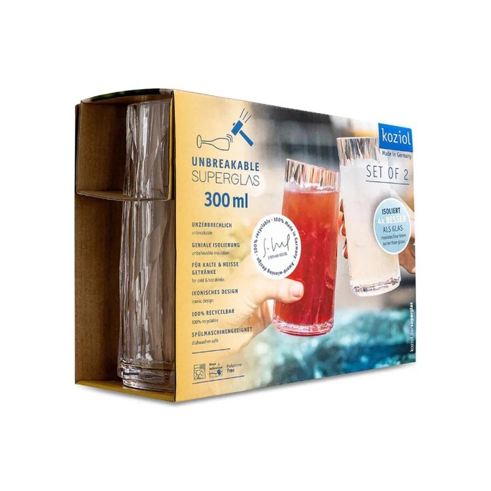 Koziol Superglas No:10 2'li Bardak Seti 300 ml Şeffaf 0 image
