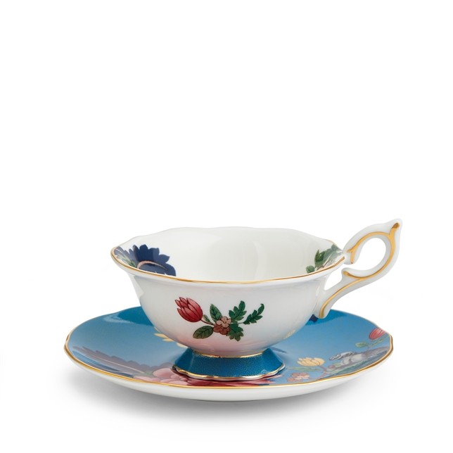 WEDGWOOD Wonderlust Sapphire Garden Çay Fincanı ve Tabağı 1057269 cover pic