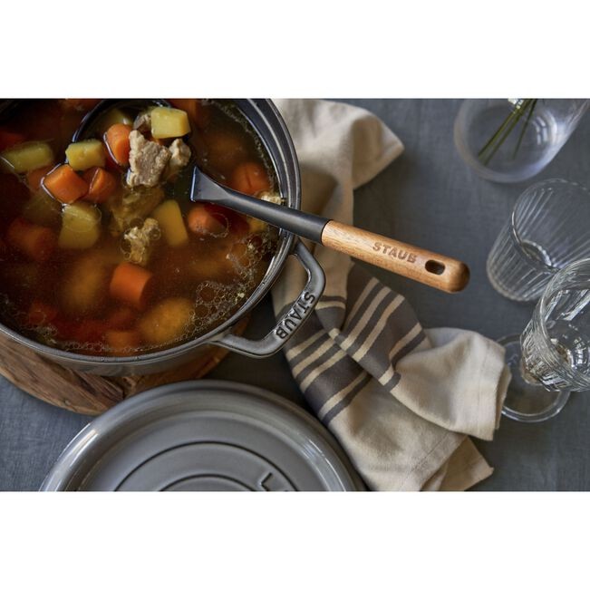 STAUB LA COCOTTE DÖKÜM TENCERE | GRAFİT GRİ | 24 CM | 3,7 L | YUVARLAK 405002460 0 image