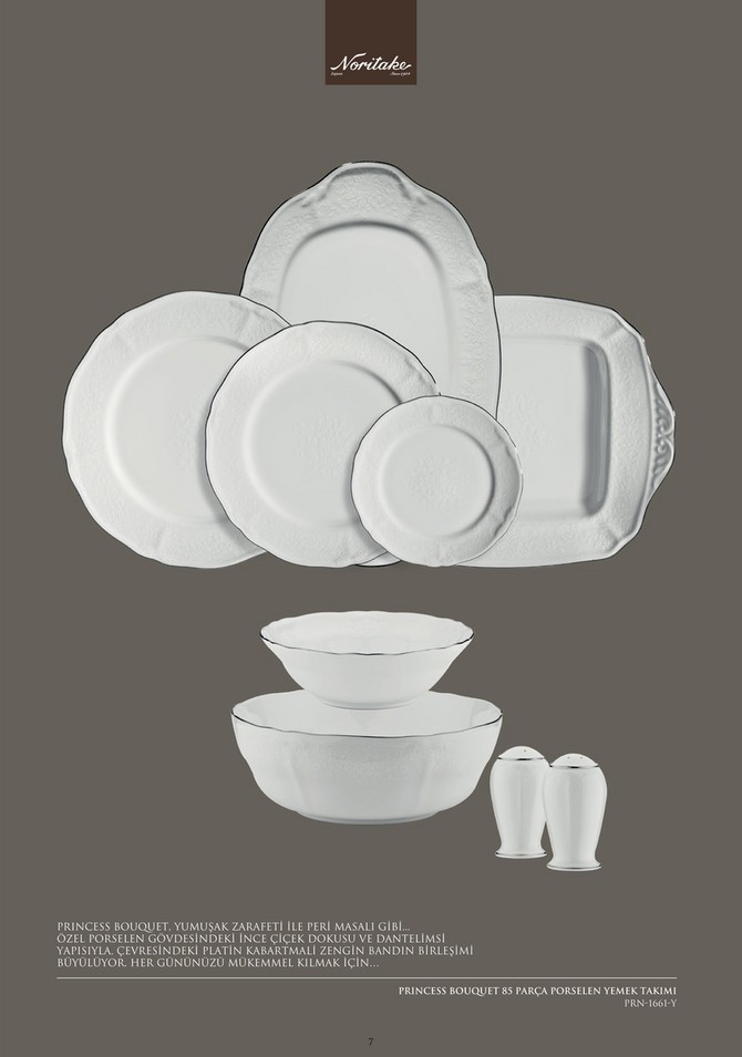 Noritake  Princess  Bouguet Platinum 83 Parça Yemek Takımı cover pic