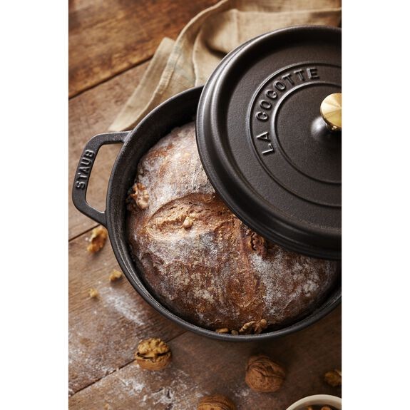 STAUB LA COCOTTE DÖKÜM TENCERE | SİYAH | 24 CM | 3,7 L | YUVARLAK 405002410 0 image