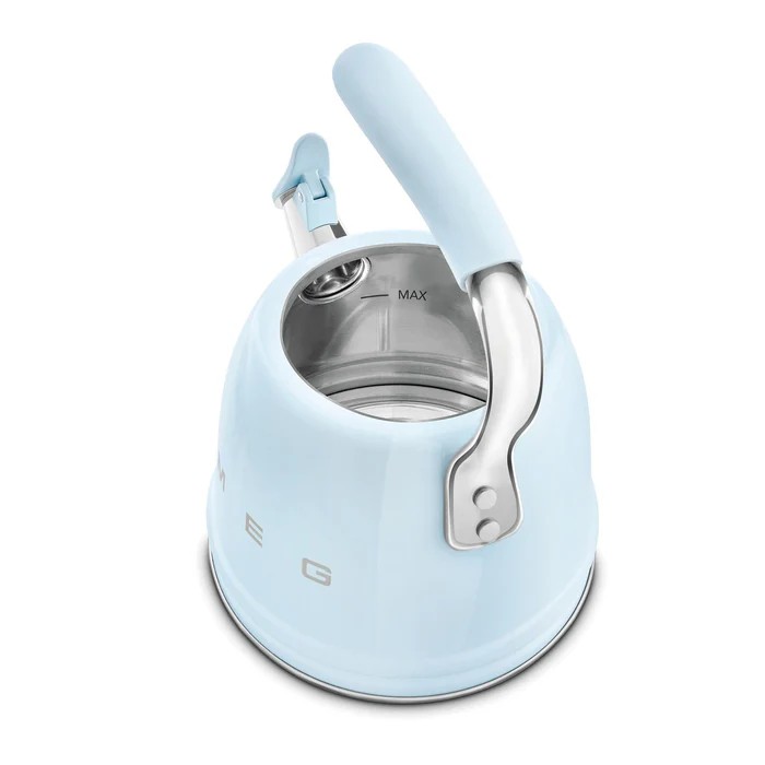 Smeg Ocak Üstü Islıklı Whistling Kettle Su Isıtıcısı Pastel Mavi CKLW2001PB 0 image