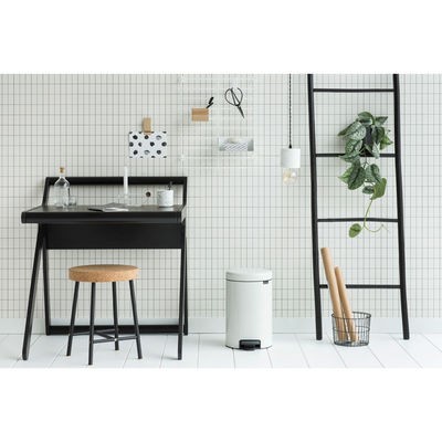 BRABANTİA NEWICON WHITE PEDALLI ÇÖP KUTUSU 12L 111969 0 image