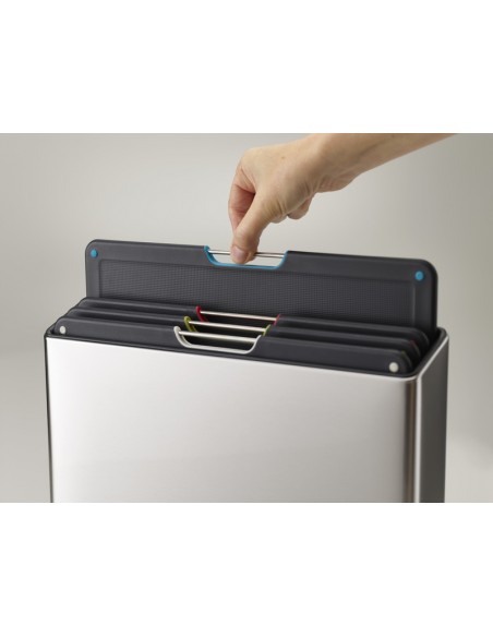 Joseph Joseph Folio Standlı Kesme Tahtası 4 lü Çelik Gri SKU 60170 0 image
