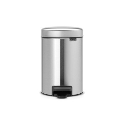 BRABANTİA NEWICON FPP MATT STEEL PEDALLI ÇÖP KUTUSU 3L 112164 cover pic