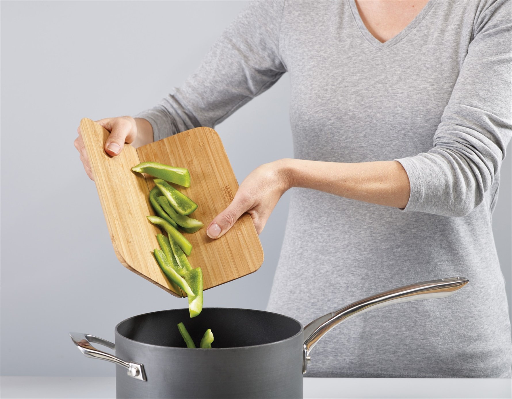 Joseph Joseph Chop2Pot Bambu Büyük Katlanır Kesme Tahtası(60112) 0 image