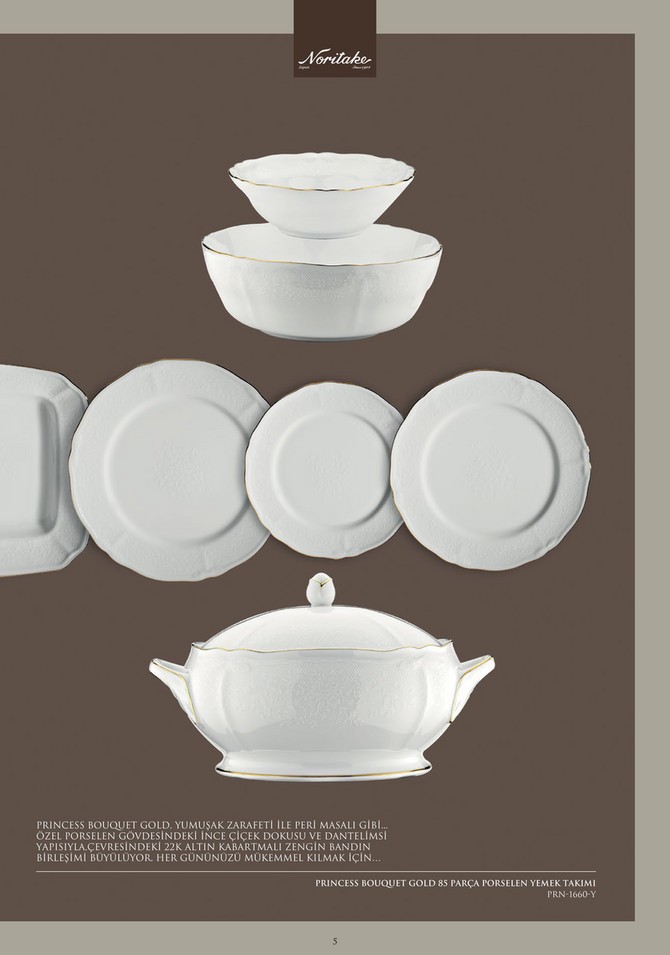 Noritake Princess Bouguet Gold 83 Parça Yemek Takımı 0 image