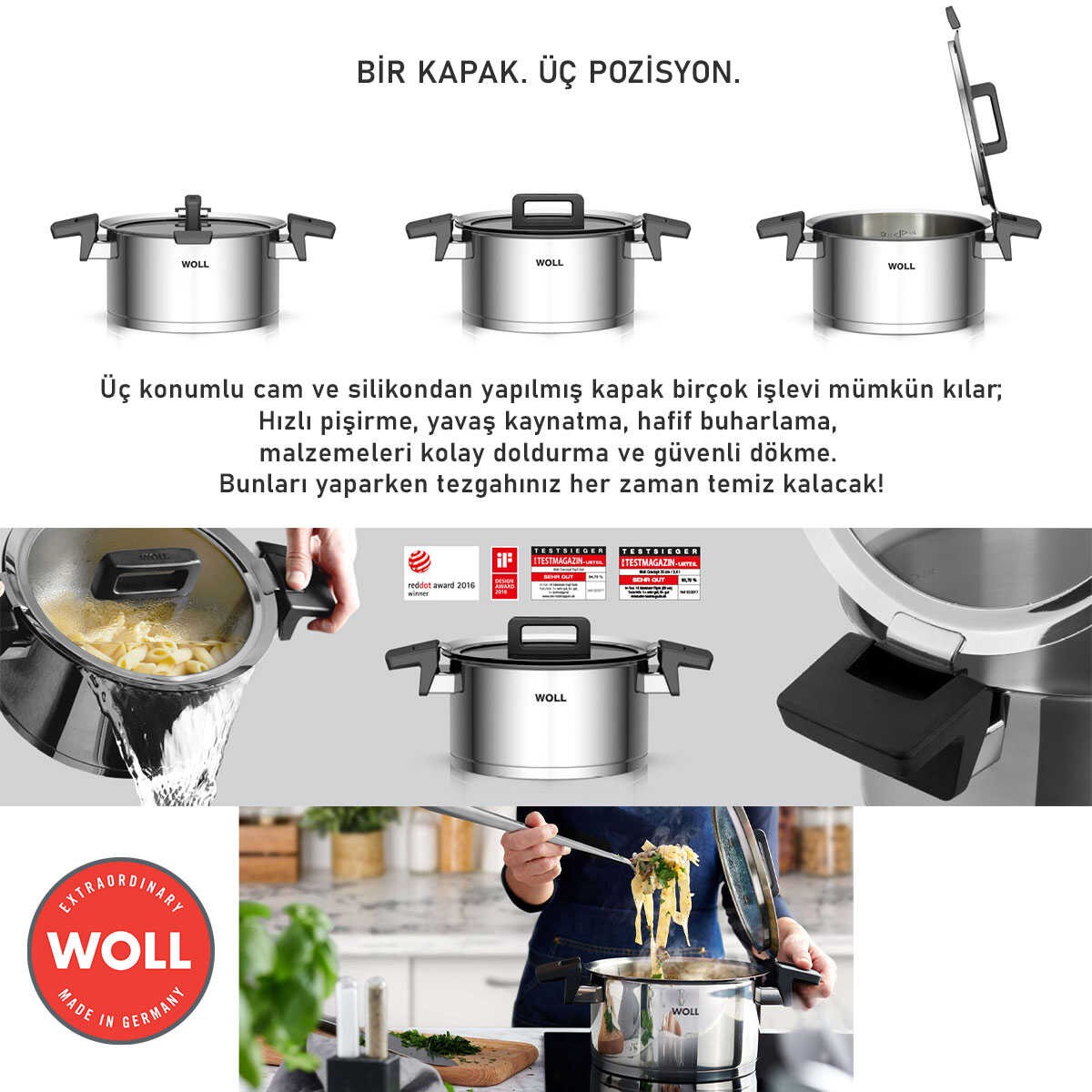 WOLL CONCEPT ÇELİK TENCERE SETİ 10 PRÇ D-WOLLNCSET002 0 image