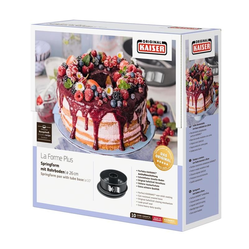 Kaiser La Forme Plus Kelepçeli 2 Tabanlı Borulu 26cm Kek Kalıbı 3201004071 0 image