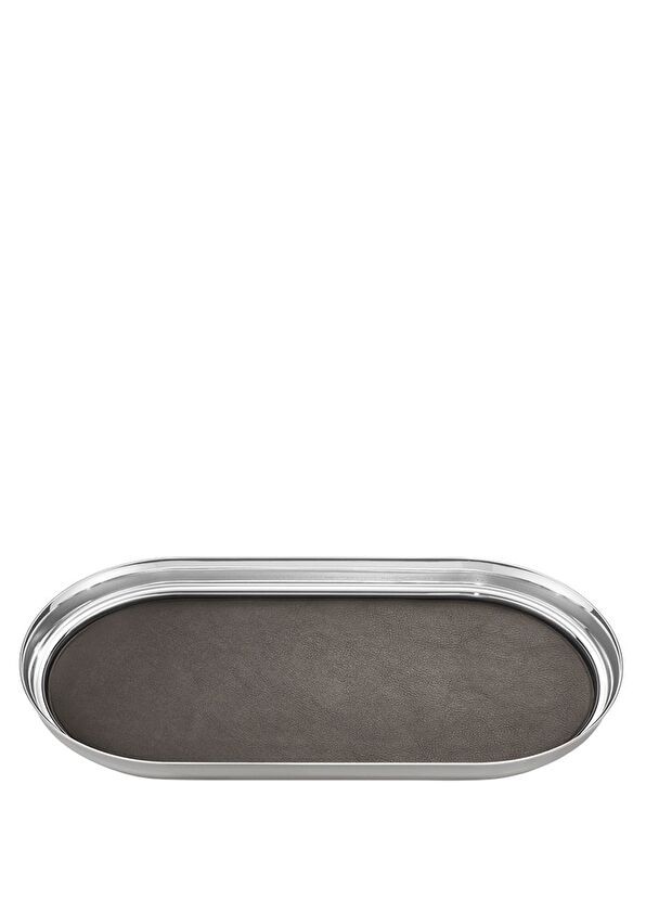Georg Jensen Manhattan Silver Oval Formlu Çelik Tepsi cover pic